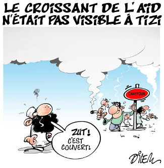 Dilem du jour: le croissant de l'aïd n'étai tpas visible à Tizi