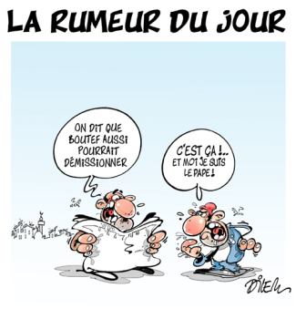 Dession de Dilem à propos de la rumeur de démission de Bouteflika.